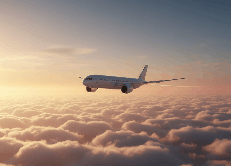 Luxury international business and first class air travel experience